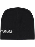 EA7 EMPORIO ARMANI Cappellino beanie logo EA7 NERO/B.CO