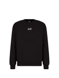 EA7 U Felpa girocollo con logo nero