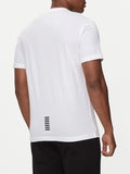 EA7 U T-shirt girocollo in cotone bianco