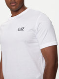 EA7 U T-shirt girocollo in cotone bianco