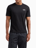 EA7 U T-shirt girocollo in cotone nero