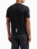EA7 U T-shirt girocollo in cotone nero