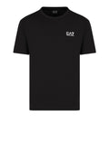 EA7 U T-shirt girocollo in cotone nero