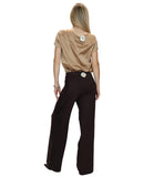 EMMEMARELLA1 Pantaloni palazzo Foggia MORO