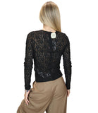 EMMEMARELLA1 Maglia in pizzo Madre nero