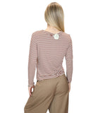 EMMEMARELLA1 T-shirt manica lunga a righe Mora noce