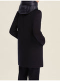 EMMEMARELLA2 Cappotto con cappuccio in piumino Bacio nero