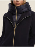 EMMEMARELLA2 Cappotto con cappuccio in piumino Bacio nero