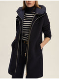 EMMEMARELLA2 Cappotto con cappuccio in piumino Bacio nero
