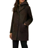 EMMEMARELLA2 Cappotto con cappuccio Cuore marrone