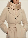 EMMEMARELLA2 Cappotto lungo con piumino interno sabbia
