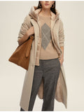 EMMEMARELLA2 Cappotto lungo con piumino interno sabbia