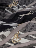 GUESS ACC D COL Foulard quadrato 120x120 GRIGIO/NERO