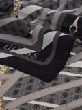 GUESS ACC D COL Foulard quadrato 120x120 GRIGIO/NERO