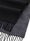 GUESS ACC D COL Sciarpa con frangia NERO/B.CO