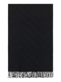 GUESS ACC D COL Sciarpa con frangia NERO/B.CO