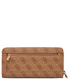 GUESS ACC D COL Portafoglio large zip around beige