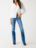 GUESS APP D COL Camicia flore logata bianco