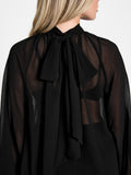 GUESS APP D COL Blusa con fiocco nero