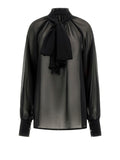GUESS APP D COL Blusa con fiocco nero