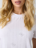 GUESS APP D COL T-shirt diamond fall bianco