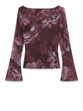 GUESS APP D COL T-shirt asimmetrica PEONIA