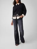GUESS APP D COL Maglia Hayden nero