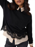 GUESS APP D COL Maglia Hayden nero