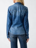 GUESS APP D PRE Camicia velvet blu