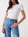 GUESS APP D PRE T-shirt mini logo bianco