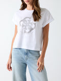 GUESS APP D PRE T-shirt logo 4g bianco