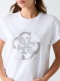 GUESS APP D PRE T-shirt logo 4g bianco