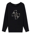 GUESS APP D PRE Pullover Gemma logo nero
