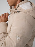 GUESS APP U COL Piumino in suede puffer beige