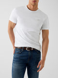 GUESS APP U PRE T-shirt core extra slim logo bianco