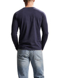 GUESS T-shirt core extra slim logo manica lunga blu
