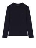 GUESS APP U PRE T-shirt core extra slim logo manica lunga nero