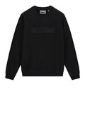 GUESS ATH U COL Felpa girocollo New Aldwin logo nero
