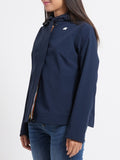 K-WAY Giubbino cappuccio bleizou bonded NAVY
