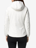 K-WAY Giubbino cappuccio lily st warm double bianco