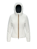 K-WAY Giubbino cappuccio lily st warm double bianco