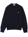 LACOSTE U Maglione in lana cardata blu