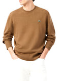 LACOSTE U Maglione in lana cardata marrone