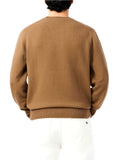 LACOSTE U Maglione in lana cardata marrone