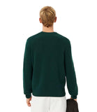 LACOSTE U Maglione in lana cardata VERDE SCURO