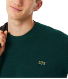 LACOSTE U Maglione in lana cardata VERDE SCURO