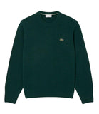 LACOSTE U Maglione in lana cardata VERDE SCURO
