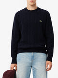 LACOSTE U Pullover a trecce blu
