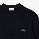 LACOSTE U Pullover a trecce blu