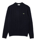 LACOSTE U Pullover a trecce blu